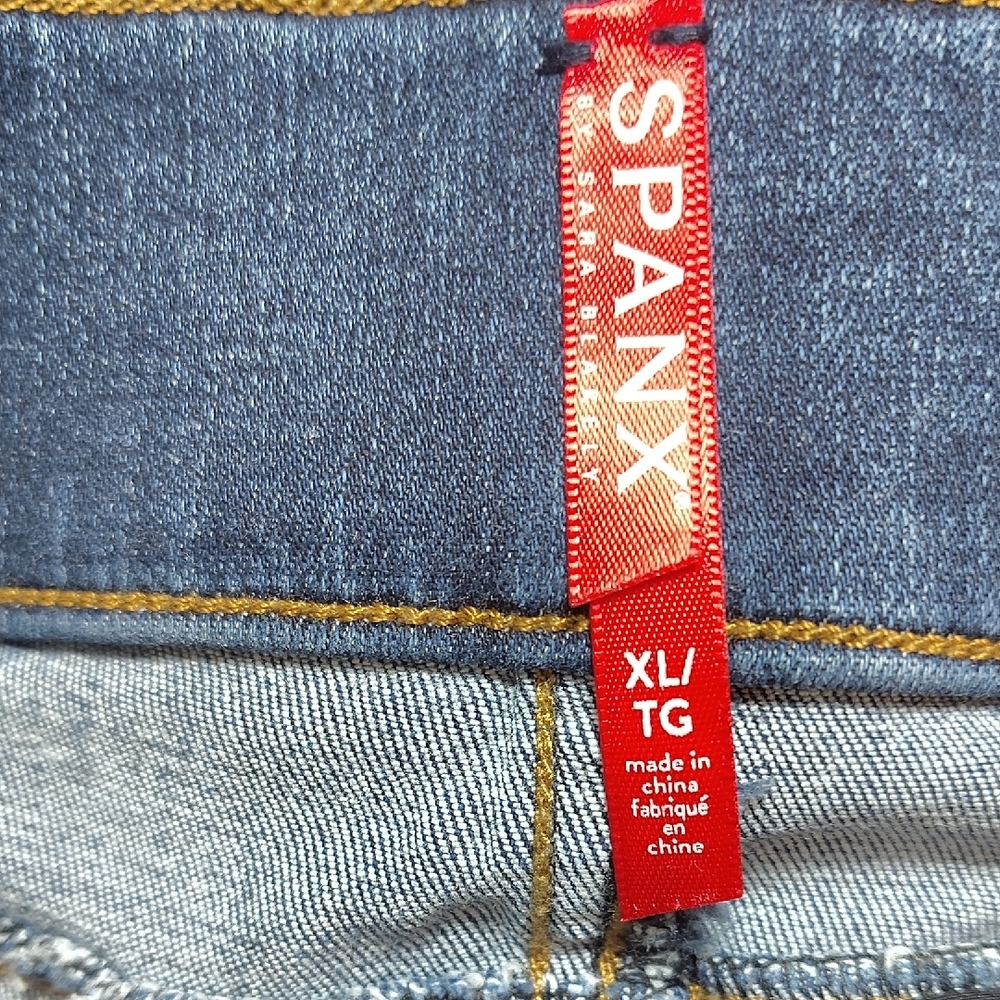 SPANX Blue Skinny Jeans with Smooth Texture - Picture 5 of 7